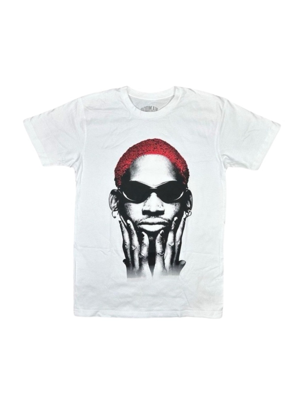 Rodman Brand Hands White Crew Neck - Size Medium